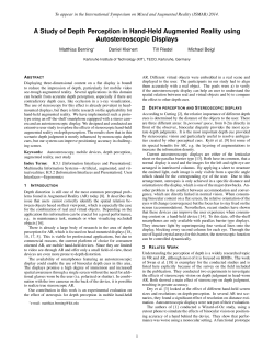 A Study of Depth Perception in Hand-Held Augmented