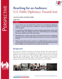 US Public Diplomacy Towards Iran