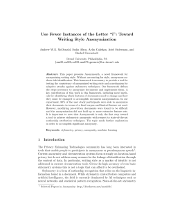 Use Fewer Instances of the Letter &ldquo;i&rdquo;: Toward