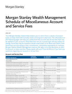 Account and Service Fees