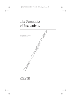 The Semantics of Evaluativity 1 - Beck-Shop