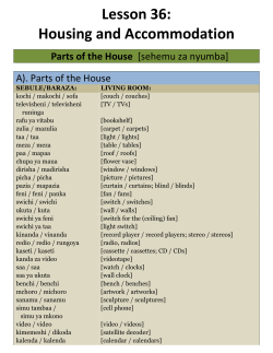 Lesson 36: Housing and Accommodation
