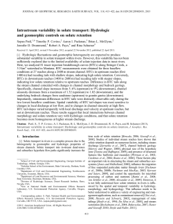 Intrastream variability in solute transport: Hydrologic and