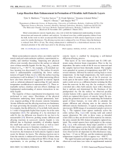 Large Reaction Rate Enhancement in Formation of Ultrathin AuSi
