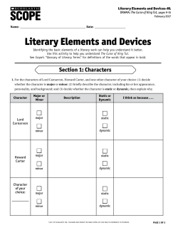 Literary Elements and Devices