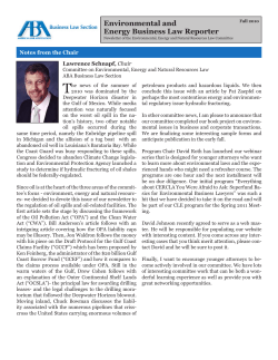Environmental and Energy Business Law Reporter