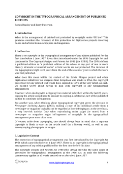 copyright in the typographical arrangement of published editions