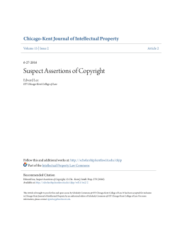Suspect Assertions of Copyright