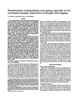 Nonstructural carbohydrates and spring regrowth of two cool