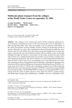 Multiscale plume transport from the collapse of the World Trade