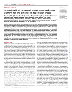 A novel artificial condensed matter lattice and a new platform for one