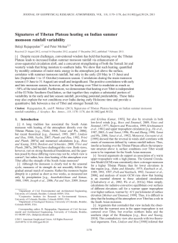 Signatures of Tibetan Plateau heating on Indian summer monsoon