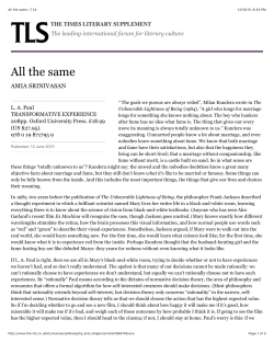 Review by Amia Srinivasan