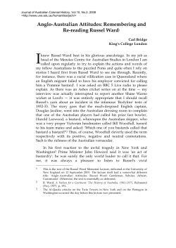 Anglo-Australian Attitudes