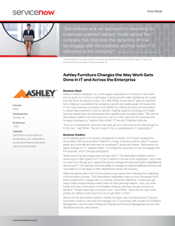 Ashley Furniture Changes the Way Work Gets Done in