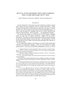 Mutual Fund Advisory Fees: New Evidence and a Fair Fiduciary