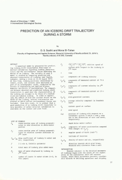 prediction of an iceberg drift trajectory during a storm