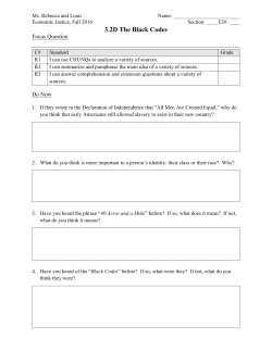 3.2D The Black Codes - ECONOMIC JUSTICE