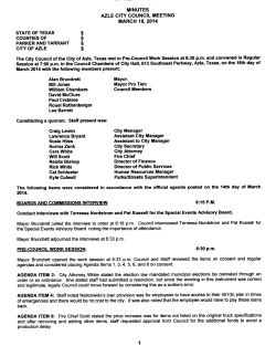 March 18, 2014 CC MINUTES