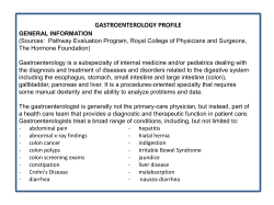 gastroenterology profile - Canadian Medical Association
