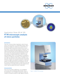 Application Note AN # 105 FT-IR microscopic analysis of micro