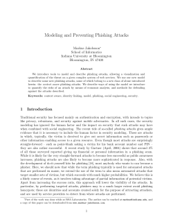 Modeling and Preventing Phishing Attacks