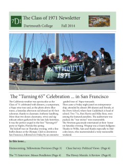 The Class of 1971 Newsletter The &ldquo;Turning 65