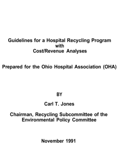 Guidelines for a Hospital Recycling Program