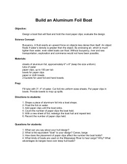Build an Aluminum Foil Boat