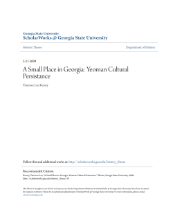 A Small Place in Georgia: Yeoman Cultural Persistance