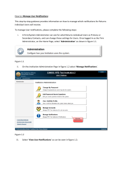 Manage User Notifications