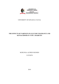 university of kwazulu-natal the effects of naringin on glucose