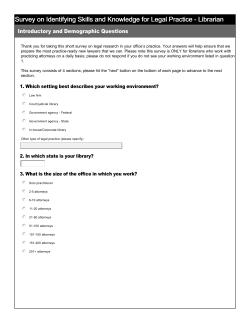 Librarian Survey Instrument