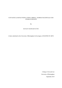 fantastical reflections: lewis carroll, george macdonald and charles