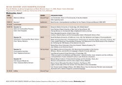MUSIC HISTORY AND COSMOPOLITANISM