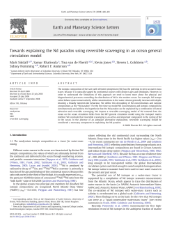 Towards explaining the Nd paradox using reversible scavenging in
