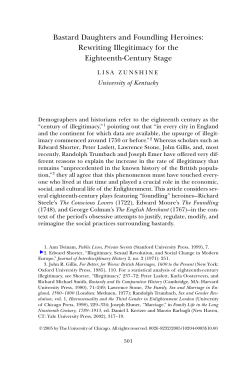 Bastard Daughters and Foundling Heroines
