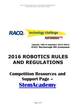 2016 Competition Rules - StemAcademy
