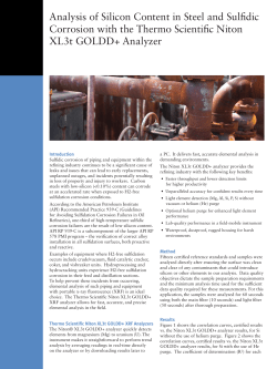 Analysis of Silicon Content in Steel and Sulfidic Corrosion with the