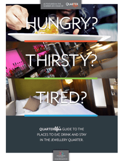 QUARTERlife`s GUIDE TO THE PLACES TO