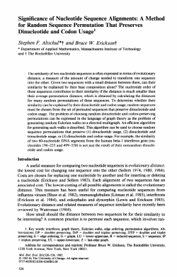Significance of Nucleotide Sequence Alignments: A Method for