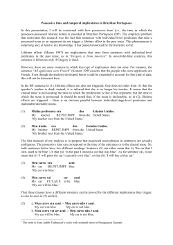 Possessive time and temporal implicatures in Brazilian Portuguese