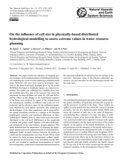 On the influence of cell size in physically-based distributed