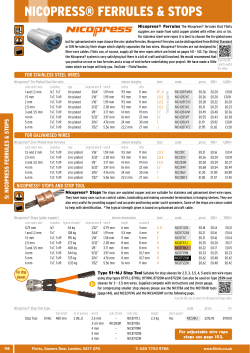 nicopress&reg; ferrules and stops
