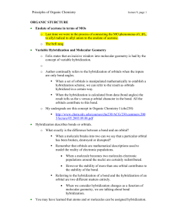 ORGANIC STURCTURE &bull; Enolate of acetone in terms of