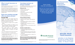 Manulife World Travel Insurance