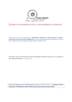 Anatomical variations in lobar pattern of lungs