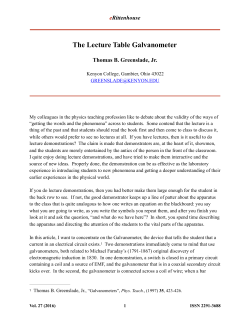 Greenslade on Galvanometers.pages