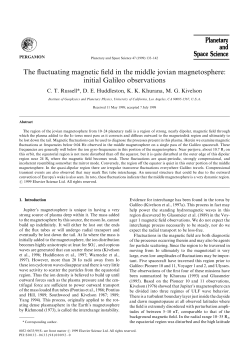 The ~uctuating magnetic _eld in the middle jovian