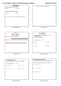 Unit 1 Chapter 1 Section 5 Rational Numbers.notebook